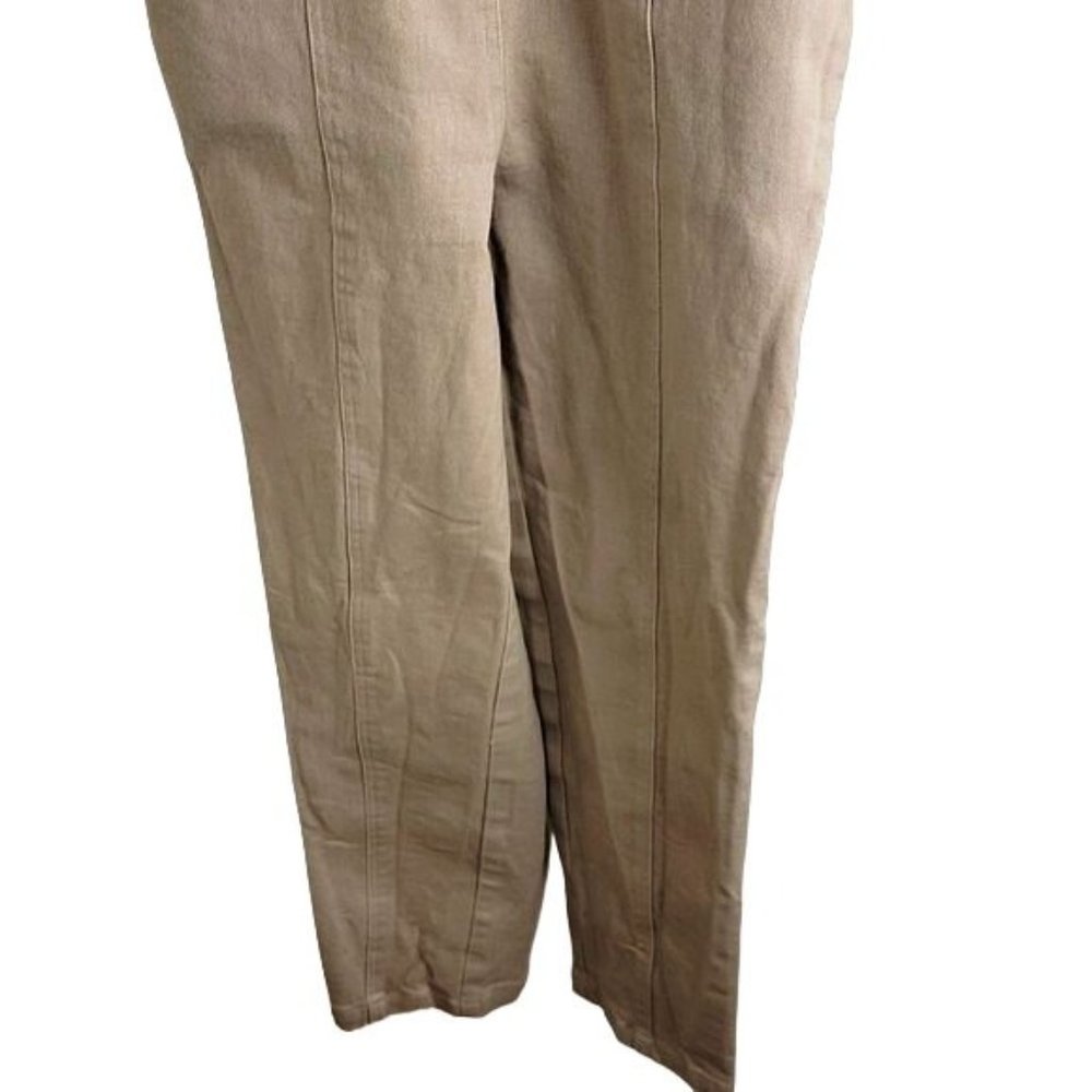 Aqua Women Beige Stretch Square Neck Back-Zip Ruffle Jumpsuit no belt XS $198 - Picture 5 of 12